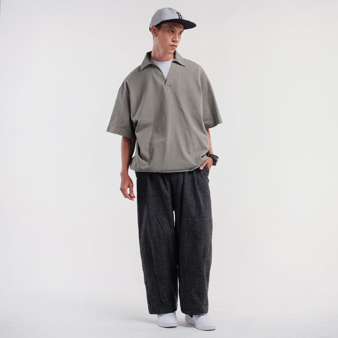 Noforty Project Oversize Poloshirt Luminer Grey