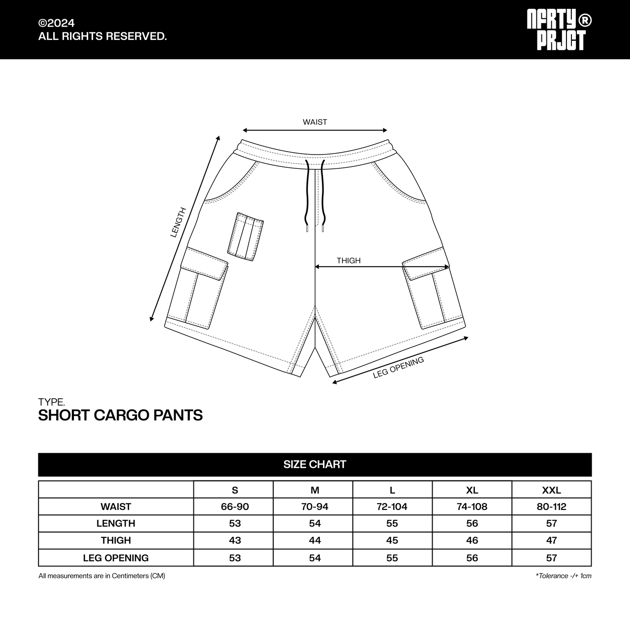 Noforty Project Short Cargo Pants Polend Black