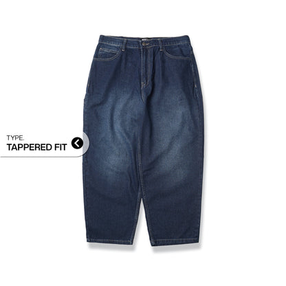 Noforty Project Long Baggy Jeans Pants Efra Dark Blue