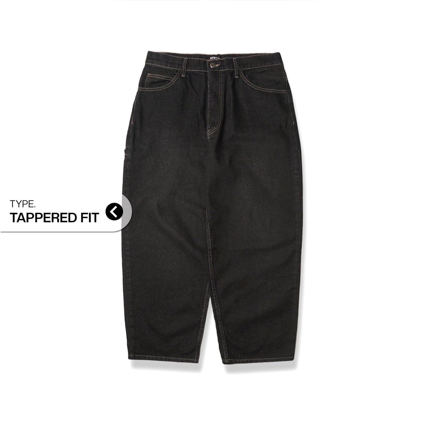 Noforty Project Long Baggy Jeans Pants Efra Black