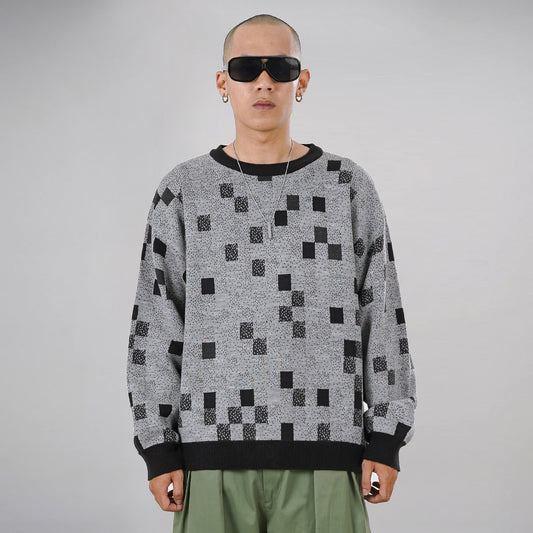 Noforty Project Oversize Knittwear Crewneck Oreo Grey