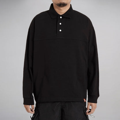 Noforty Project Oversize Long Poloshirt Oliver Black