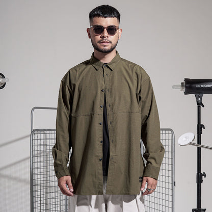 Noforty Kemeja Oversize Long Sleeve Ferde Olive