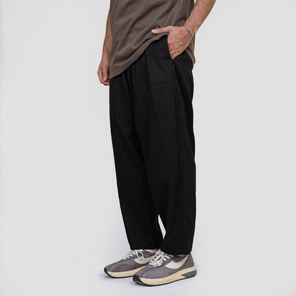 NOFORTY TAPPERED LONG PANTS BLACK