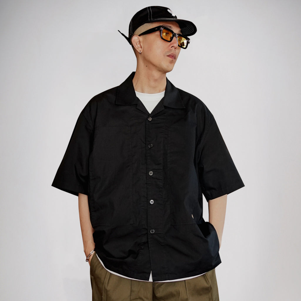 Kemeja Bowling Oversize Yaba Shirt Black