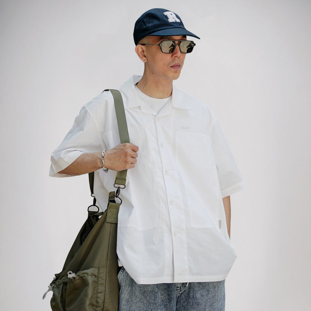 Kemeja Bowling Oversize Yaba Shirt White