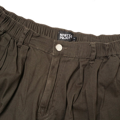 Noforty Tappin Cargo WIDE PANTS dark green