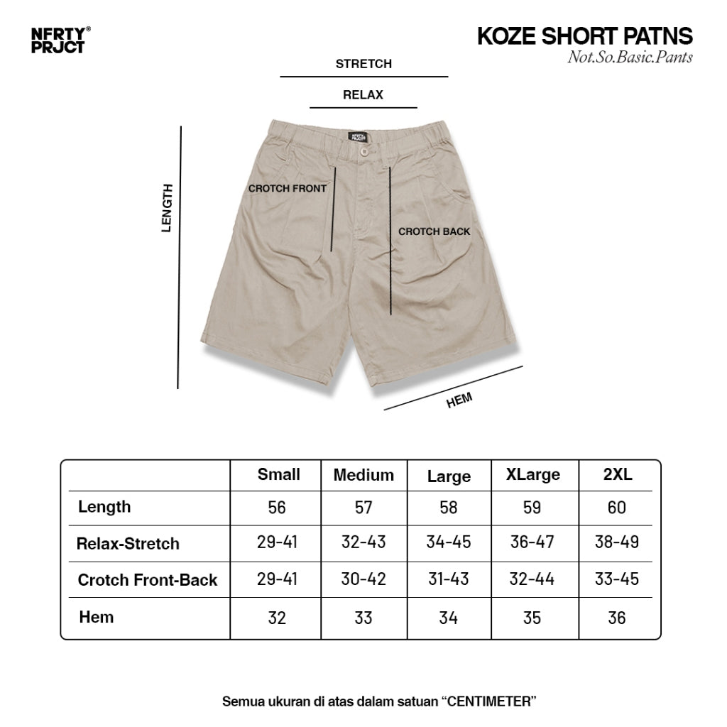 NOFORTY PROJECT - KOZE SHORT CHINO PANTS DARK GREY