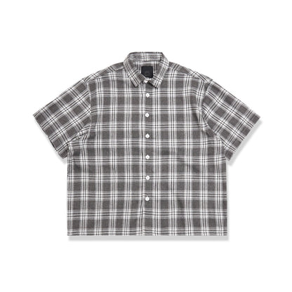 Noforty Project Boxy Oversize Short Shirt Flanel Toffin