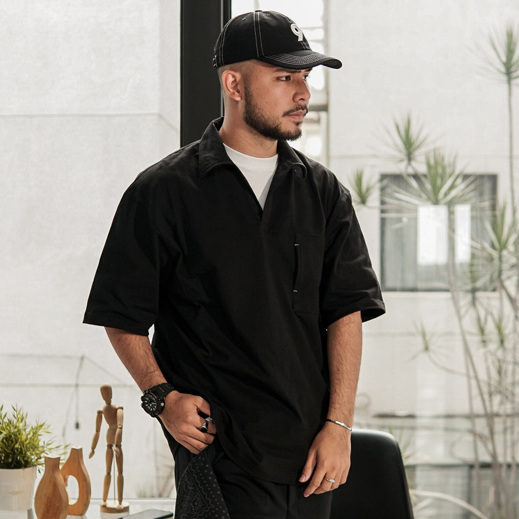 Noforty Oversize Polo Shirt / Trunk Black