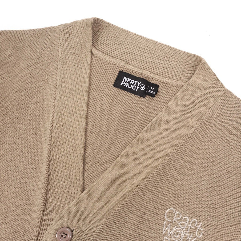 KORRY LOOSE KNIT CARDIGAN KHAKI