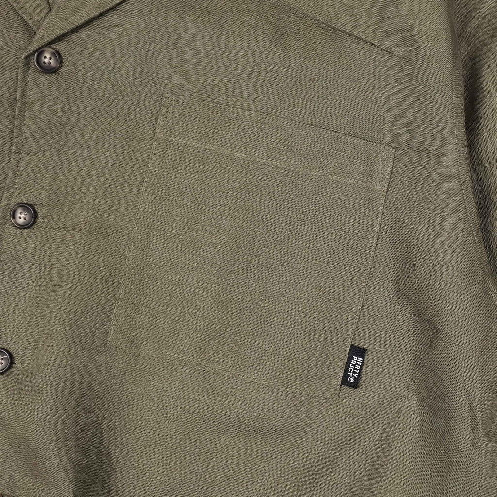 Noforty Oversize Shirt Linen Sora Olive