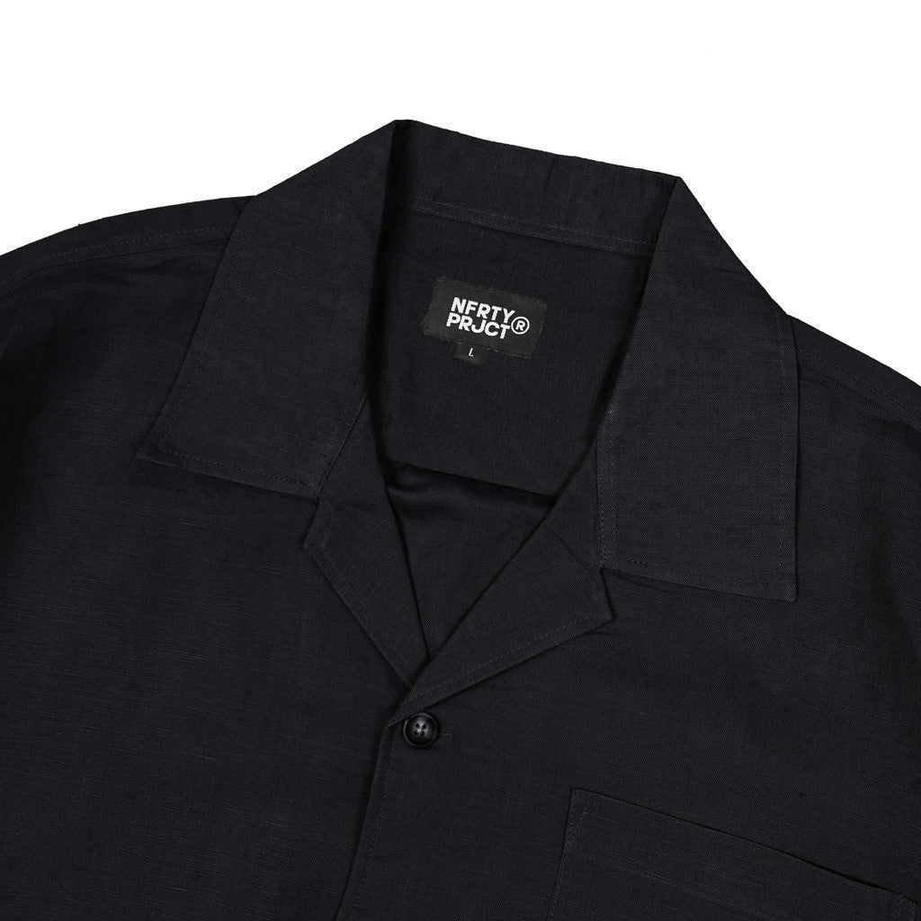 Noforty Oversize Shirt Linen Sora Black