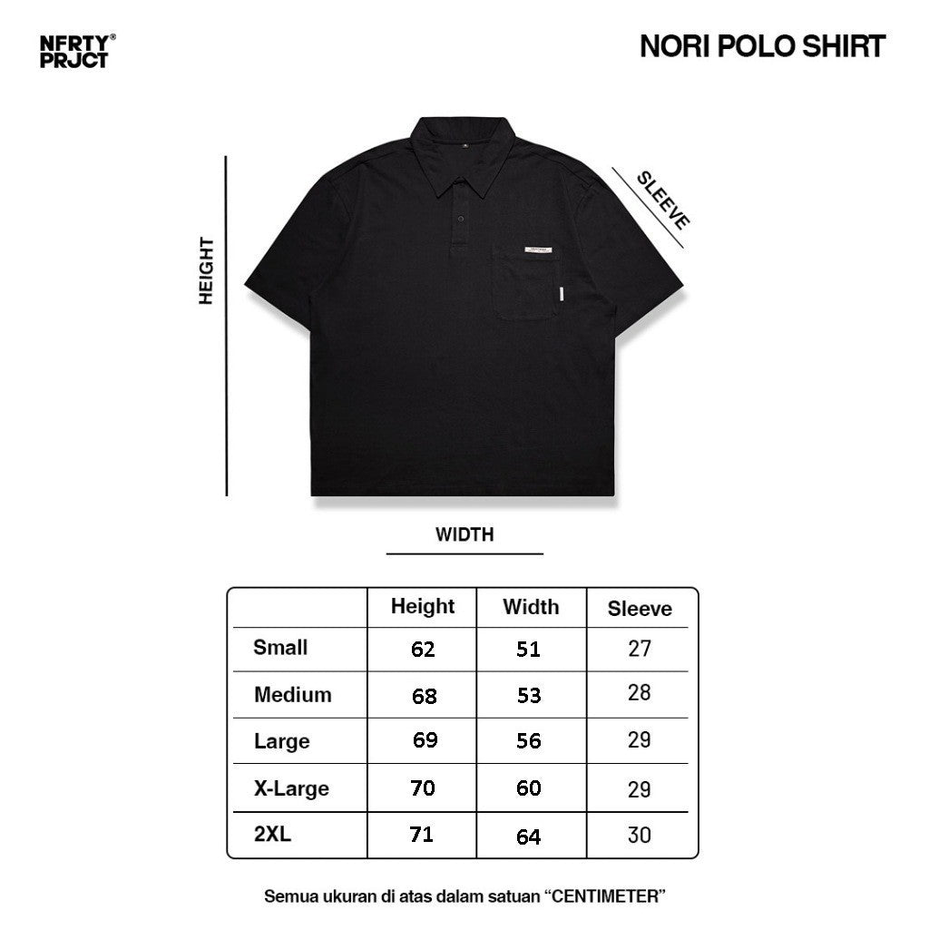 NOFORTY OVERSIZE POLOSHIRT 16s NORI white