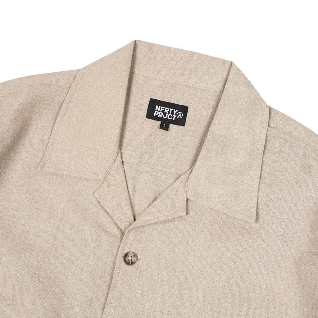 Noforty Oversize Shirt Linen Zumi Khaki