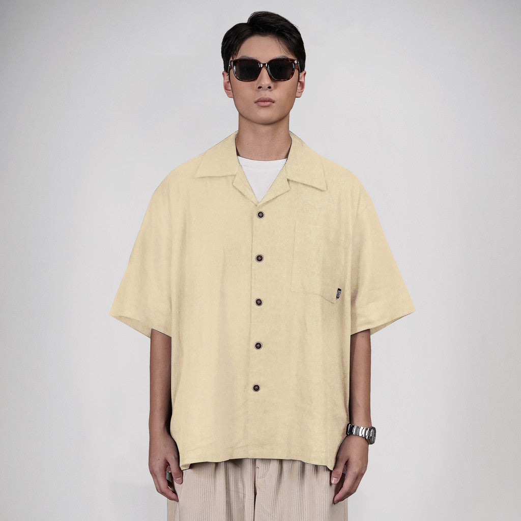 Noforty Oversize Shirt Linen Sora Khaki