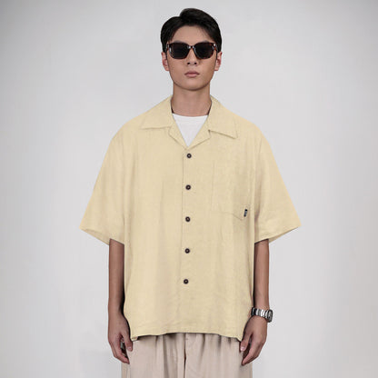 Noforty Oversize Shirt Linen Sora Khaki