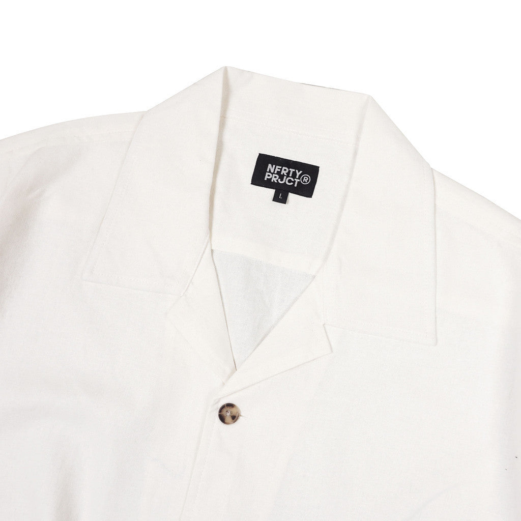 Noforty Oversize Shirt Linen Zumi White