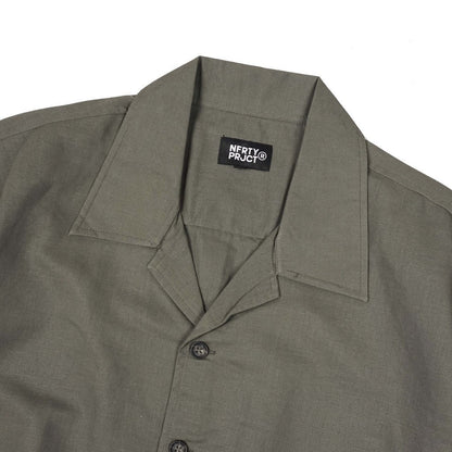 Noforty Oversize Shirt Linen Zumi Army