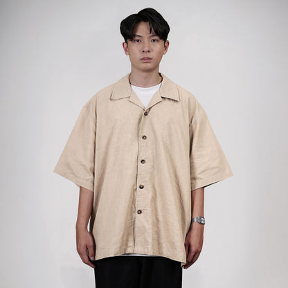 Noforty Oversize Shirt Linen Zumi Brown