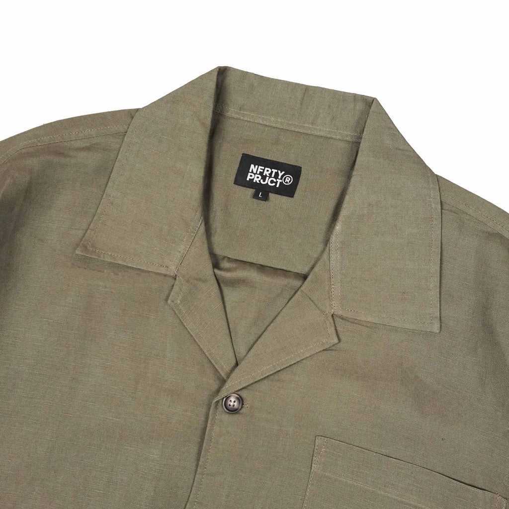 Noforty Oversize Shirt Linen Sora Olive