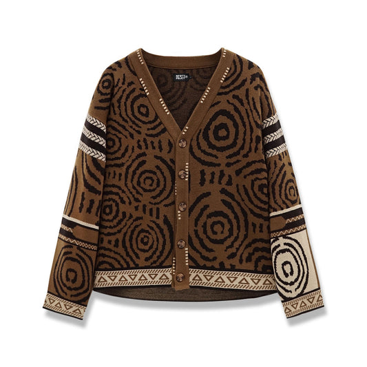 Noforty Project Oversize Knittwear Cardigan Obelum Brown