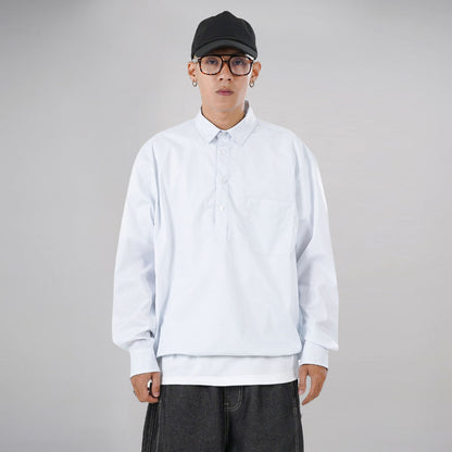 Noforty Project Oversize Boxy Long Shirt Eiji White