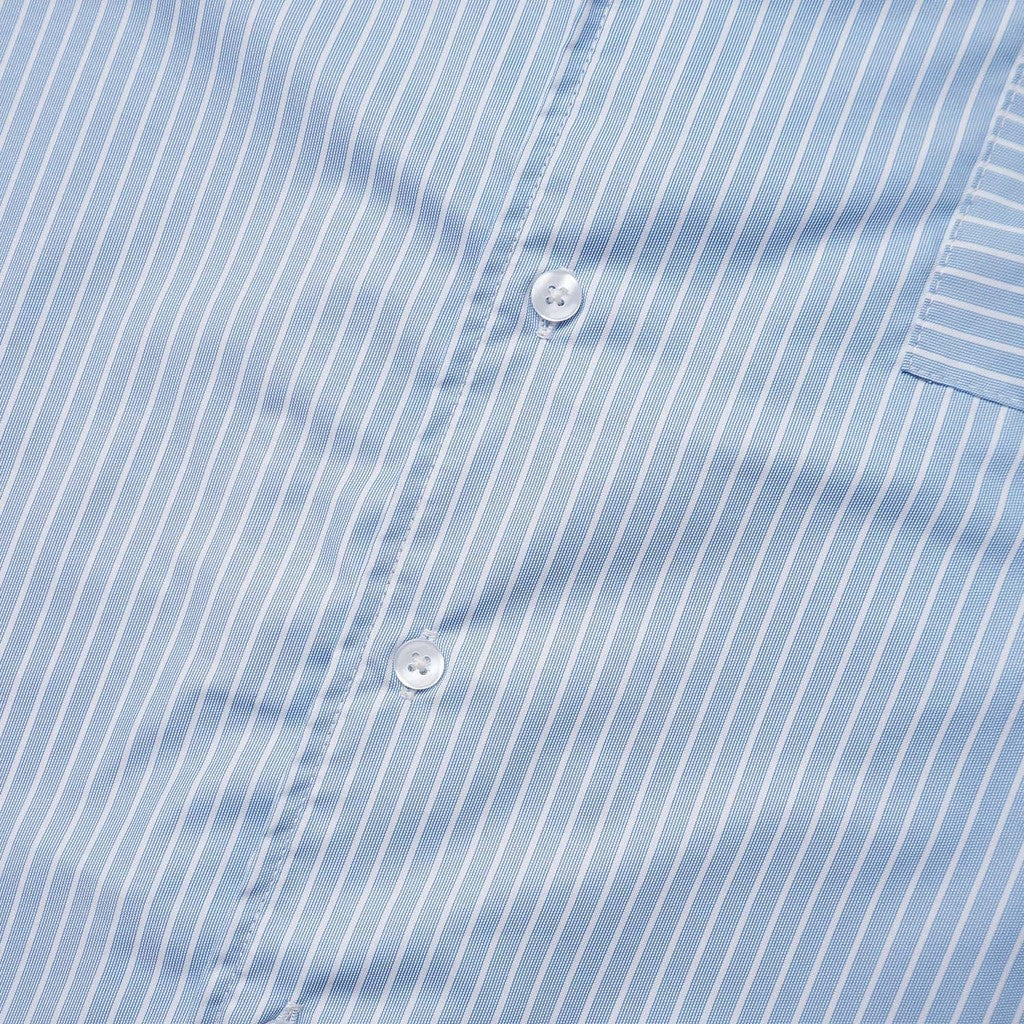 Noforty Project Oversize Shirt Stripe Pattern Gamaru Blue