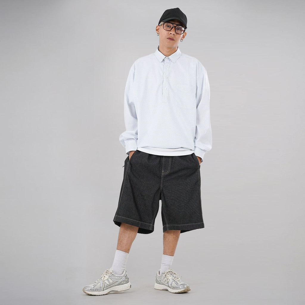 Noforty Project Oversize Boxy Long Shirt Eiji White