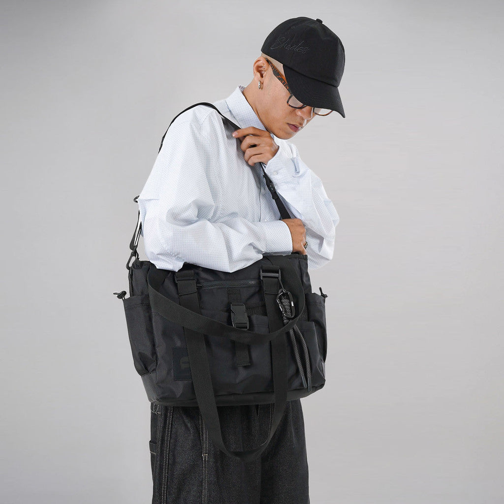 Noforty Project Tote Messenger Bag Pogo Black