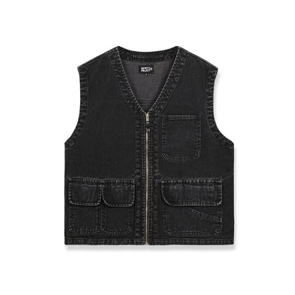 Noforty Project Denim Vest Dolce Black