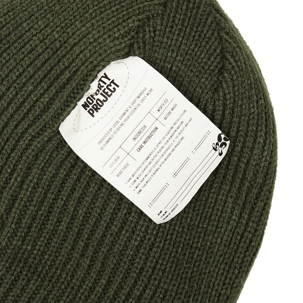 Noforty Project Beanie Hat Tuckle Olive