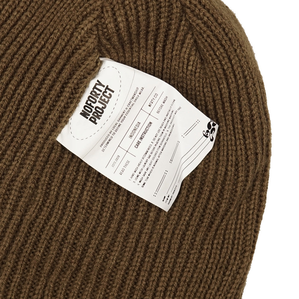 Noforty Project Beanie Hat Tuckle Brown