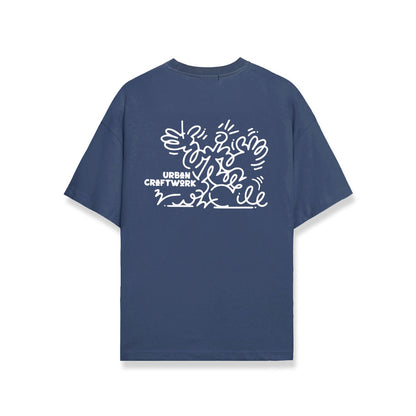 Noforty Project Oversize Tshirt Human Blue