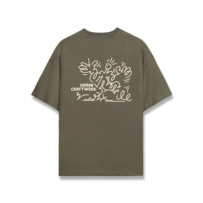 Noforty Project Oversize Tshirt Human Green