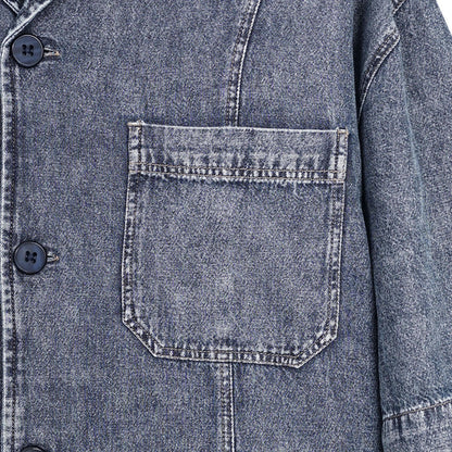 Noforty Project Oversize Short Shirt Denim Lowa Dark Blue