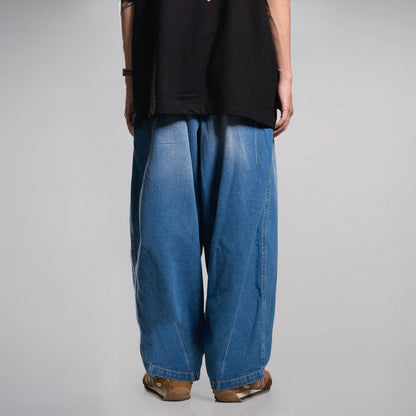 Noforty Project Baloon Denim Pants Saigon Medium Blue