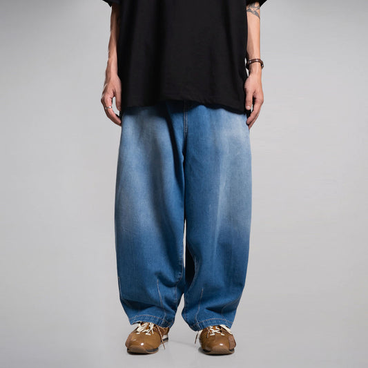 Noforty Project Baloon Denim Pants Saigon Medium Blue