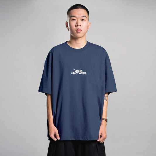 Noforty Project Oversize Tshirt Human Blue