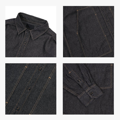 Noforty Project Oversize Denim Long Shirt Jutsu Black