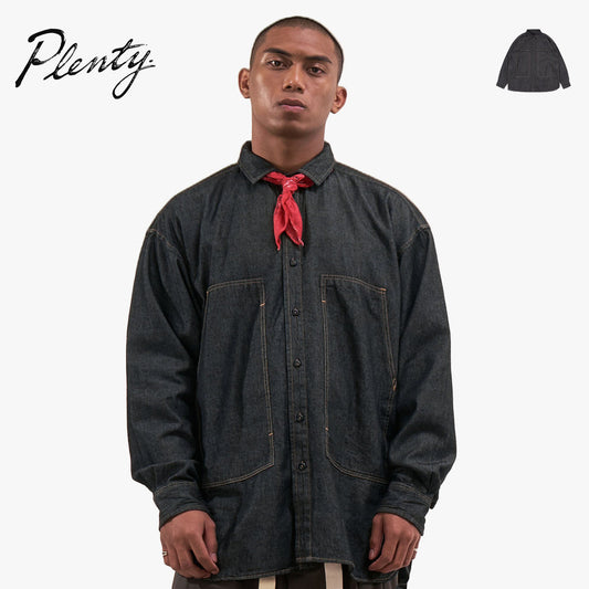 Noforty Project Oversize Denim Long Shirt Jutsu Black