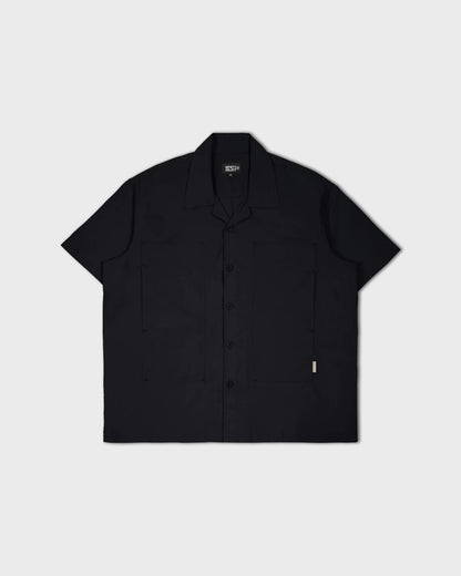 Kemeja Bowling Oversize Yaba Shirt Black